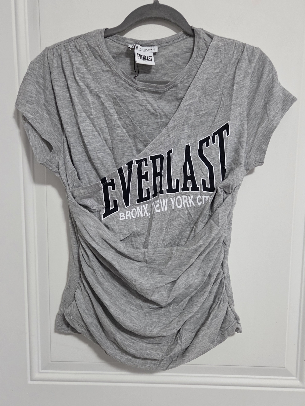 Zara x Everlast Women's Graphic Ruched Tee - Size M
